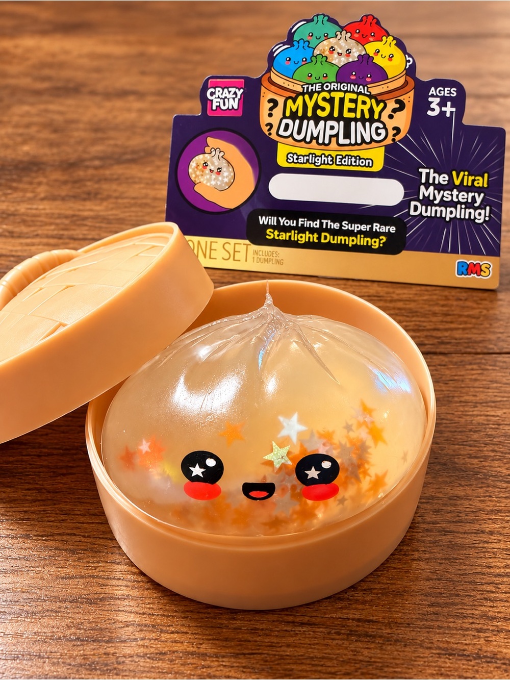 Mystery Dumpling Starlight Edition - Clear Gold Star Slime Toy